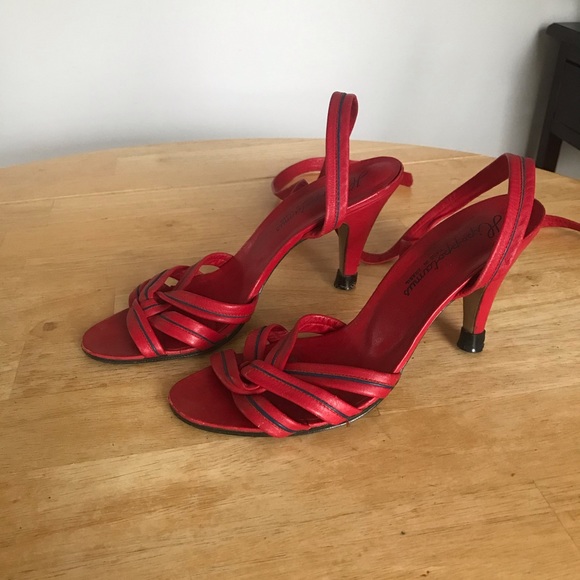 Hipoppotamus Shoes - Vintage Red Leather Strappy Heels